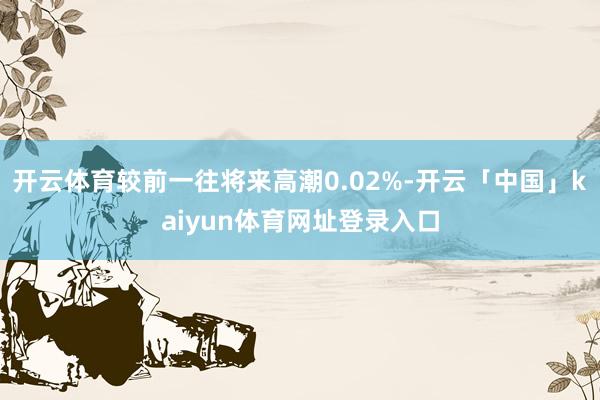 开云体育较前一往将来高潮0.02%-开云「中国」kaiyun体育网址登录入口