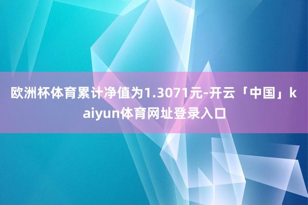 欧洲杯体育累计净值为1.3071元-开云「中国」kaiyun体育网址登录入口