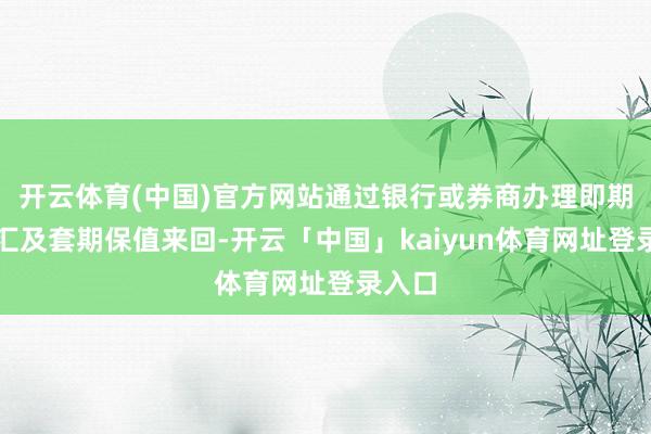 开云体育(中国)官方网站通过银行或券商办理即期结售汇及套期保值来回-开云「中国」kaiyun体育网址登录入口