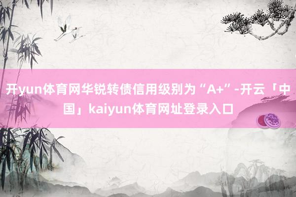 开yun体育网华锐转债信用级别为“A+”-开云「中国」kaiyun体育网址登录入口