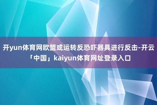 开yun体育网欧盟或运转反恐吓器具进行反击-开云「中国」kaiyun体育网址登录入口