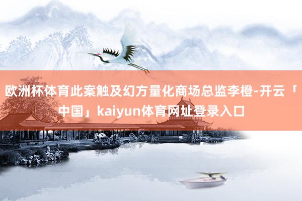 欧洲杯体育此案触及幻方量化商场总监李橙-开云「中国」kaiyun体育网址登录入口