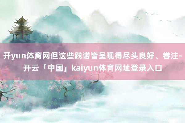开yun体育网但这些践诺皆呈现得尽头良好、眷注-开云「中国」kaiyun体育网址登录入口